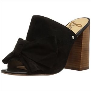 Sam Edelman Yumi Bow Suede Block Heel
